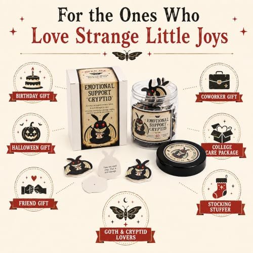 Emotional Support Cryptid Affirmation Jar, 60 Spooky Encouragement Cards, Self Care Gift for Teens, Women and Men, Halloween Basket Stuffer - Image 7