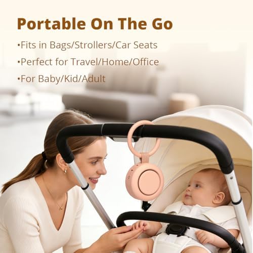 Pink Noise Sound Machine Battery Mini White Noise Machine 30 Soothing Sounds 4 Timers Memory Function for Baby Kids Adults Brown NoiseSleep Machine for Home Travel Office Therapy - Image 5