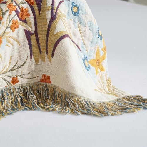 Boho Throw Blanket for Bed 80”x90”, 100% Cotton Blanket for Couch Sofa - Image 7