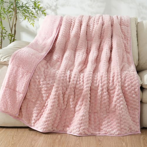 Cottonblue Pink Weighted Blanket for Adult Twin Size 15 lbs 48"x72" Soft by Cottonblue