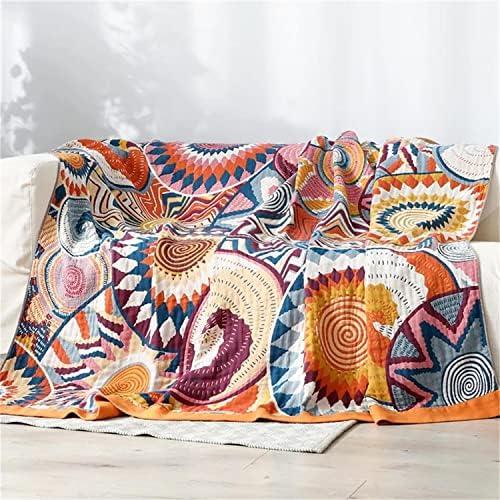 MSGKV Boho Throw Blanket for Bed 60"x80" 100% Cotton Twin Throw Couch Sofa - Image 2