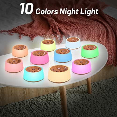 Color Noise Sound Machines with 10 Colors Night Light 25 Soothing Sounds and Sleep White Noise Machine 32 Volume Levels 5 Timers Adjustable Brightness Memory Function for Adult Kid Baby - Image 3