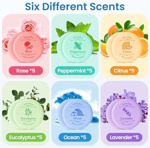 SeasonBliss Shower Steamers 30 PCS with 6 Scents, Shower Bombs for Women - Image 3
