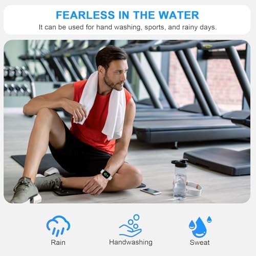 Smart Watch, 2.01" AMOLED Curved Touchscreen Fitness Watch for Men Women, IP68 Waterproof, 24/7 Heart Rate/Sleep Monitor, Fitness Tracker with Pedometer, 120+ Sports Modes, Watch for Android iOS Gray - Image 5