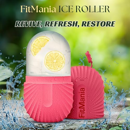 Ice Roller For Face with 2 Premium Heads, Facial Ice Roller for self Skin Care of all Types , Cold Face Ice Roller Facial Massager for Eye Puffiness relief , Wrinkles , Migraine & TMJ Relief Massager - Image 2