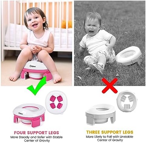 Orzbow Portable Potty Training Chair for Toddler, Travel Emergency Toilet - Image 6