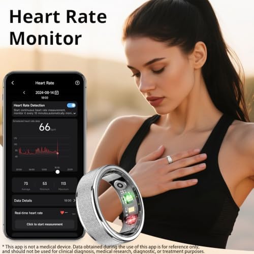 COLMI R10 Smart Ring, Sleep Health & Skin Temperature & 5ATM(Silver, 8) - Image 7