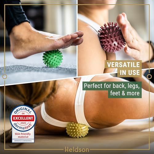 HELDSON Spiky Massage Ball Set 3 Pcs – Foot Massage Balls Soft to Hard - Image 5