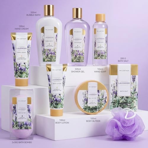 Spa Luxetique Lavender Spa Gifts for Women 10pc Gift Basket Set - Image 2