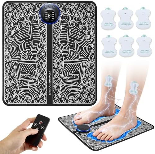 EMS Foot Massage for Muscle Relaxation, Transcutaneous Electronic Nerve Stimulator, LCD Display Screen, Adjustable 10 Modes & 19 Gears by MrBBox