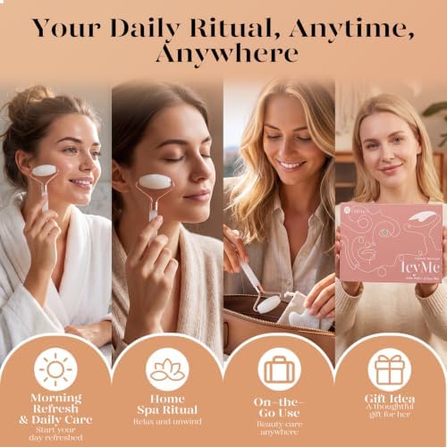 BAIMEI IcyMe Jade Roller & Gua Sha Facial Tool Set for Face Depuffing - Image 5