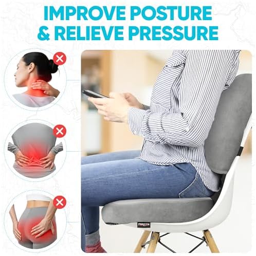 FORTEM Seat Cushion & Lumbar Support for Office Chair, Wheelchair, Car - Image 5