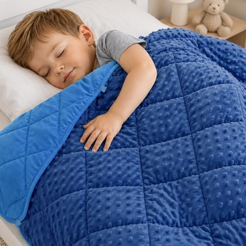 MAXTID Kids Weighted Blanket 5lbs for Boys Blue 36inx48in Heavy Blanket for Children by MAXTID