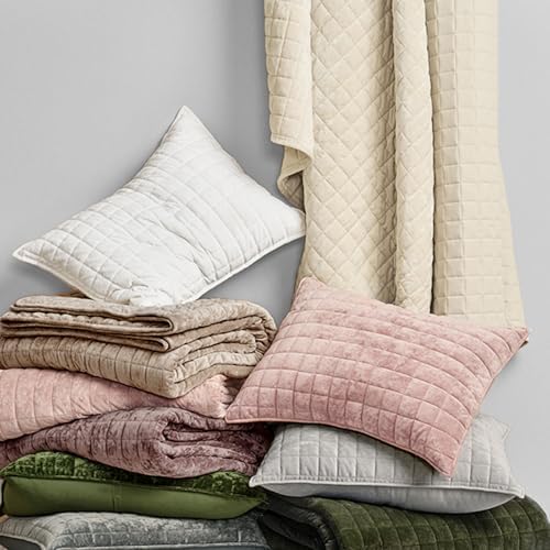 RECYCO Velvet Quilt Set, Oversized California King 118"x106", Natural Tan - Image 6