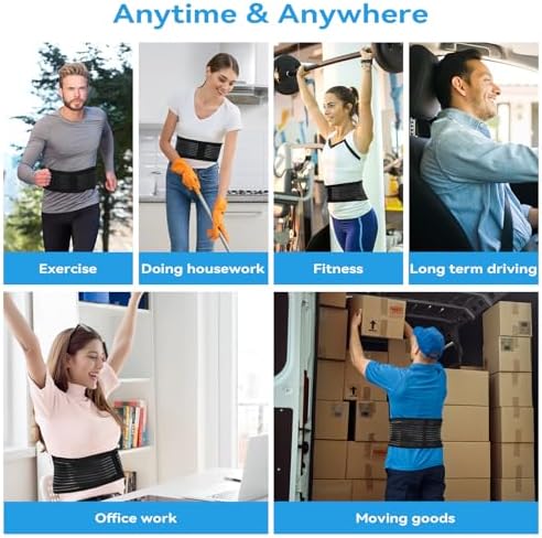 Back Support with Magnet, Back Brace for Lower Pain Relief, Tourmaline Magnetic Back Support Belt for Men & Women, Self Heating & Soothing Lumbar Support Belt For Herniated Disc and Sciatic - Image 4