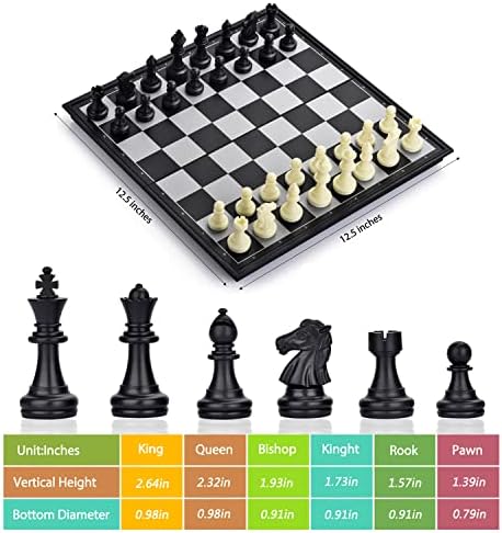 3 in 1 Magnetic Chess Checkers Backgammon Game Set for Kids Adults - Image 2