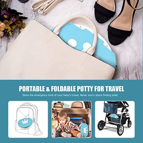 Portable Potty for Toddler Travel Foldable Potty Seat for Toddler Training Toilet for Kids Boys Girls Car On The Go Potty Travel Toilet Chair for Camping Park Indoor/Outdoor - Image 5