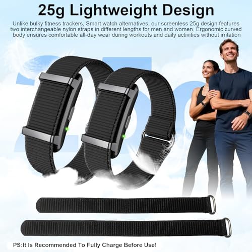 Smart Bracelet Fitness Trackers for Men Women, Smart Watch 24/7 Heart Rate Sleep Stress HRV Monitor, 170+ Sports Modes, 2 Bands, Free APP - Image 4
