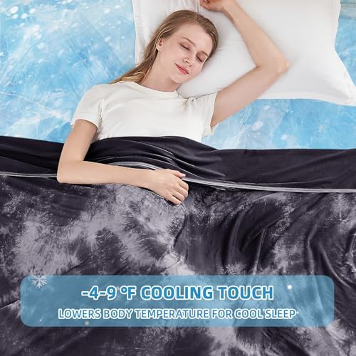 inhand Cooling Blanket Twin XL(60"x90",Black) College Dorm Essentials - Image 2
