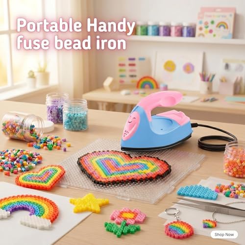 Honoson Mini Craft Iron with Charging Base Tiny,Dark Pink,Sky Blue - Image 5