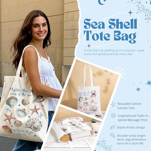 Gifts for Women, 8pcs Ocean Happy Birthday Gifts for Women, Christmas Ideas Inspirational Get Well Soon Gift Baskets Mothers Day Box w/Seashell Tote Bag for Her Mom Sister Friend Friendship - Image 4