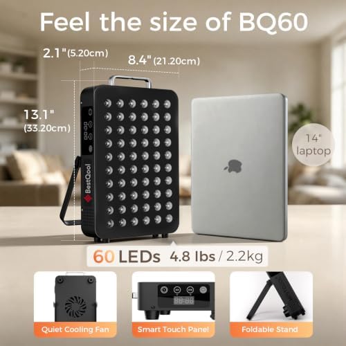 BestQool Red Light Therapy Panel, 660nm & 850nm for Health Support, 105W - Image 5