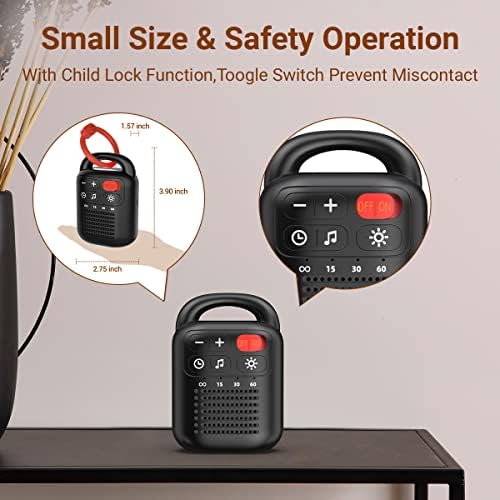 ColourNoise Portable Rechargeable White Noise Machine Mini Small Travel Sound Healing Machine with 30 Soothing Sounds 36 Adjustable Volume Night Light 4 Timer Functions Suitable for Baby Kids Adult - Image 5