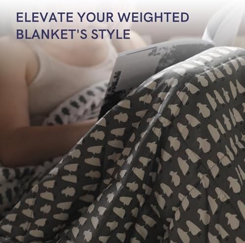 YnM Cotton Duvet Cover for Weighted Blankets (Penguin, 41''x60'') - Image 6