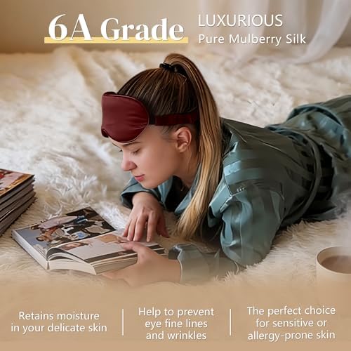 ZIMASILK Adjustable 22 Momme 100% Pure Mulberry Silk Sleep Mask - Image 4