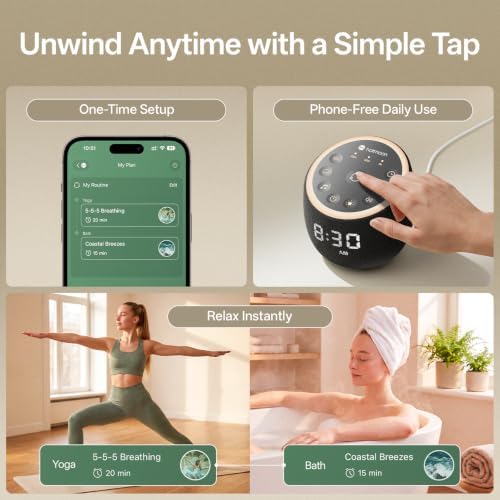 Hotmoon Smart Sound Machine for Sleep, Cocoon Pro 3, 117 Sounds, Plug in - Image 5
