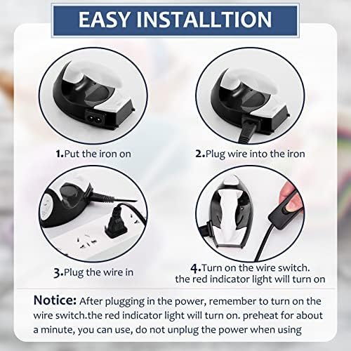 Honoson Mini Craft Iron with Charging Base Tiny,Black - Image 3