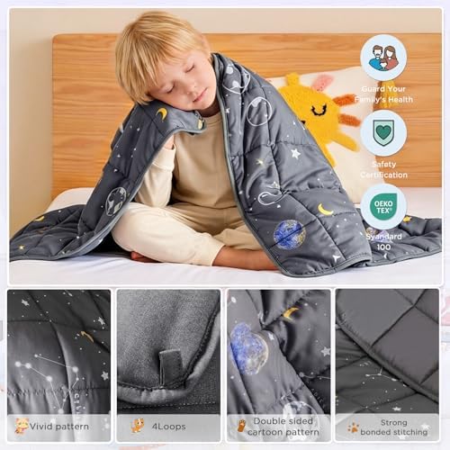 Weighted Blanket - 3 lbs Grey Starry Sky Heavy Blanket - Small Size Breathable Lap Blanket(36 * 48 inches, 3 lbs) - Image 4