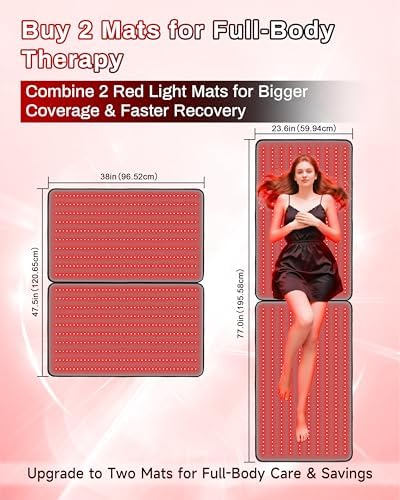 Medical Grade Red Light Therapy Mat for Body, FSA&HSA, 38" × 23.6" - Image 6