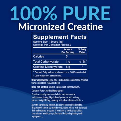 BodyTech Creatine Monohydrate Powder, Fruit Punch, 11.64 Oz, 55 Servings - Image 3