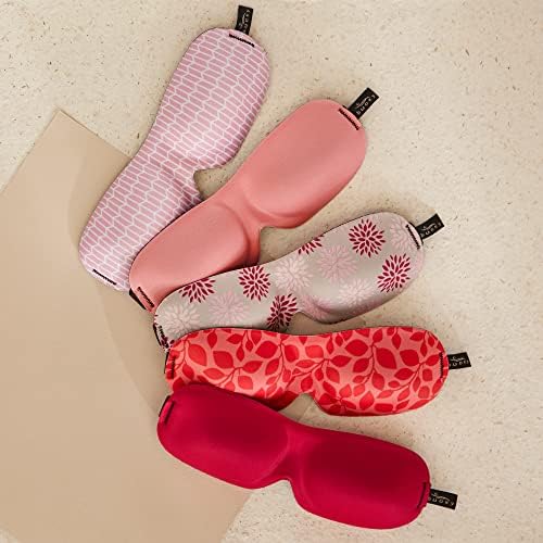 Bucky 40 Blinks No Pressure Printed Eye Mask for Travel & Sleep, Pink Chevron, One Size - Image 2