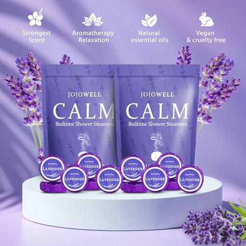 Lavender Shower Steamers Aromatherapy with Essential Oil - 12 Pack Birthday Gifts for Women Mom, Christmas Gift for Women Mom Wife Grandma, Home Spa Relaxation Self Care - Image 2