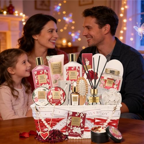 21Pcs Spa Gifts Skin Care Set - Luxurious Rose Spa Gift Baskets for Women - Image 5