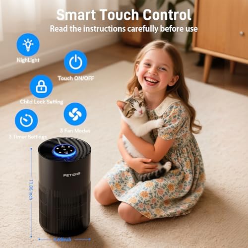 Air Purifiers for Bedroom Home up to 1200Ft²,Small Air Purifier for Home - Image 5