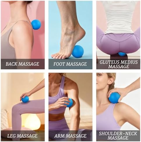 ZUFECY Yoga Ball for Release, 2.5 Inch Silicone Therapy Ball, Deep Tissue Massage for Foot, Shoulder and Back Pain, Handheld Trigger Point Scooch Ball, Exercise Recovery & Physical Therapy Tool - Image 3