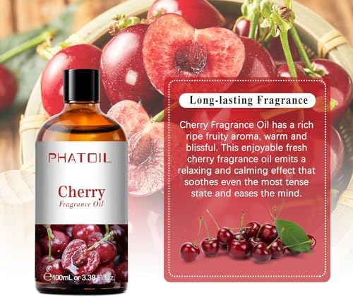 PHATOIL Cherry Fragrance Oil for Diffuser Aromatherapy 3.38FL.OZ - Image 5