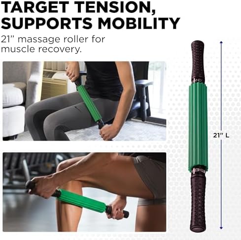 THERABAND Roller Massager, Muscle Massage Tool, Fascia Release, Back, 21" - Image 2