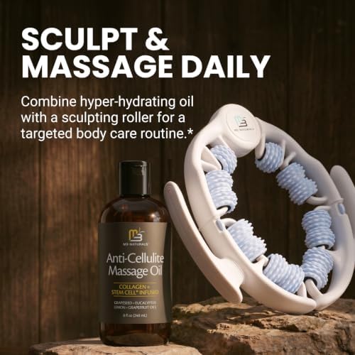 Anti Cellulite Massage Oil & Lymphatic Drainage Massager Kit, 8 fl oz by M3 - Image 6