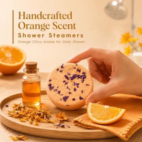 SWCANDY Orange Shower Steamers 8 Pack, Home Spa Self Care - Image 2