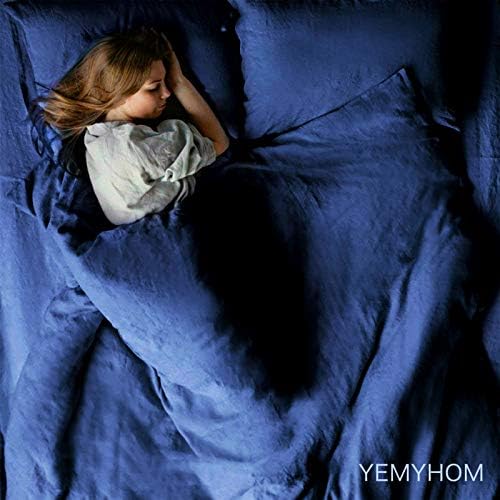 YEMYHOM 100% Cotton Weighted Blanket Cover 60"x80", Soft Removable Duvet Cover for Heavy Blanket, Machine Washable（Navy Blue） - Image 2