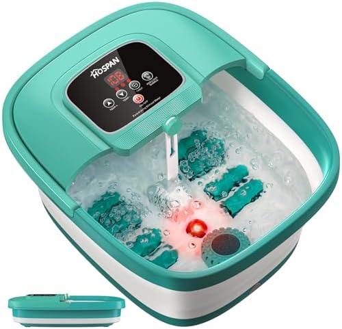 HOSPAN Collapsible Foot Spa, Foot Bath Massager with Heat, Bubble & Massage by HOSPAN