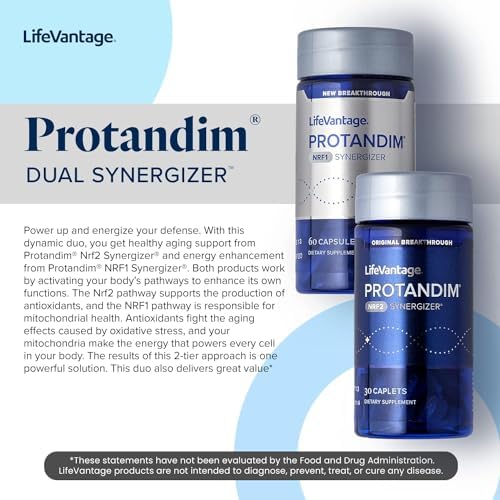 LifeVantage Protandim Dual Synergizer, NRF1 (60 Caps) + Nrf2 (30 Caps) Activators, Healthy Aging, Antioxidant, Cellular Energy Boost, Heart Health, Ashwagandha, Turmeric, CoQ10 - Image 3