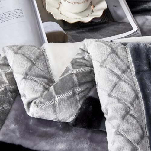 5.5 lbs Korean Mink Blanket 59×79 inch, Silky Soft and Warm,2 Ply Reversible Raschel Bed Blanket for Single Bed. - Image 7