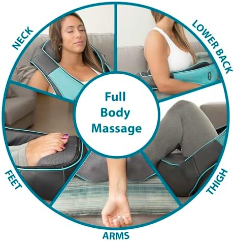 InvoSpa Shiatsu Neck and Back Massager with Heat - Deep Kneading Pillow for Massage - Electric Full Body Massager - Image 4
