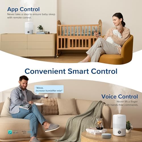 Levoit Smart Cool Mist Top Fill Humidifiers for Bedroom with Sensor, 3L - Image 3