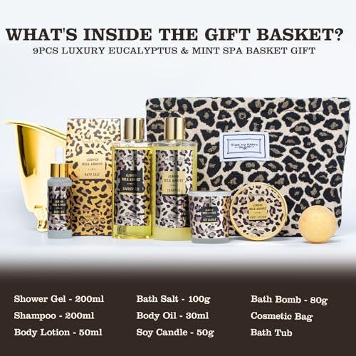 Spa Gift Basket, Spa Kit for Women, Honey & Almond Bath & Body Gift Set - Image 2